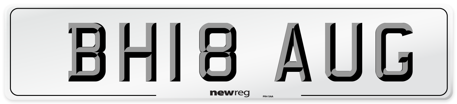 BH18 AUG Number Plate from New Reg